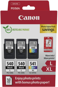 Canon Origineel Canon PG-540Lx2/CL-541XL Photo Value Pack zwart en kleur