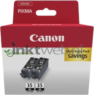 Canon Pak met 2 zwarte inktcartridges - CANON - PGI-35 - Voor PIXMA iP100/iP110/TR150