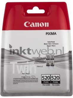 Canon PGI-520BK Twin Pack Zwart