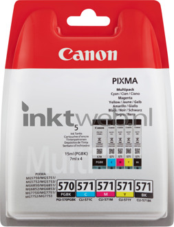 Canon PGI-570 en CLI-571 multipack Inkt Zwart