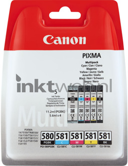 Canon PGI-580 en CLI-581 multipack Inkt Zwart