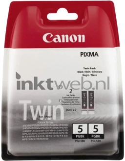 Canon PGI-5BK twinpack zwart cartridge