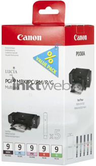 Canon PGI-9 Multipack MBK, PC, PM, R, G zwart en kleur cartridge