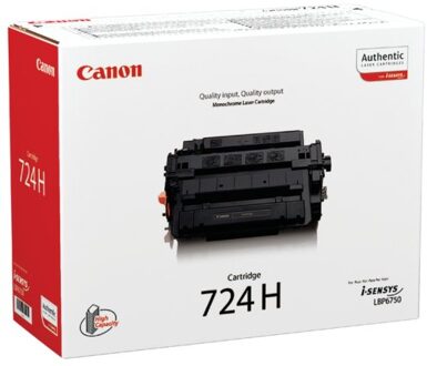 Canon Tonercartridge zwart 724H - 12500 pagina's - 3482B002