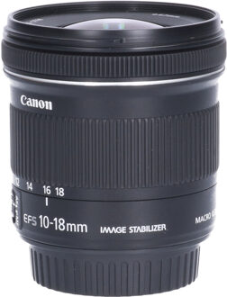 Canon Tweedehands Canon EF-S 10-18mm f/4.5-5.6 IS STM CM8407 Zwart