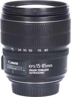 Canon Tweedehands Canon EF-S 15-85mm f/3.5-5.6 IS USM CM2504 Zwart