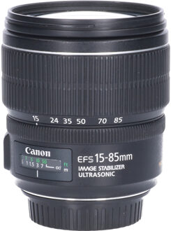 Canon Tweedehands Canon EF-S 15-85mm f/3.5-5.6 IS USM CM3508 Zwart