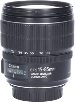 Canon Tweedehands Canon EF-S 15-85mm f/3.5-5.6 IS USM CM3946 Zwart