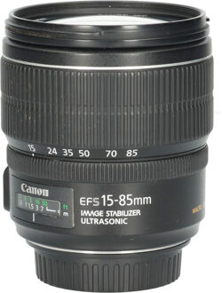 Canon Tweedehands Canon EF-S 15-85mm f/3.5-5.6 IS USM CM4548 Zwart