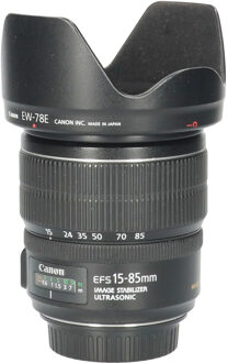Canon Tweedehands Canon EF-S 15-85mm f/3.5-5.6 IS USM CM5622 Zwart