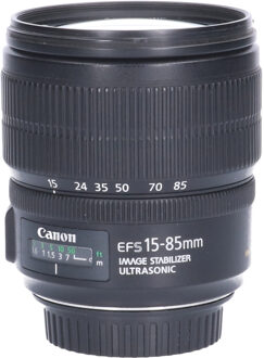 Canon Tweedehands Canon EF-S 15-85mm f/3.5-5.6 IS USM CM7971 Zwart