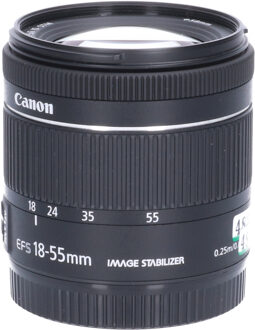 Canon Tweedehands Canon EF-S 18-55mm f/4-5.6 IS STM CM4836 Zwart
