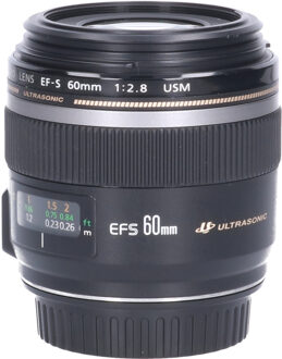 Canon Tweedehands Canon EF-S 60mm f/2.8 Macro USM CM3687 Zwart