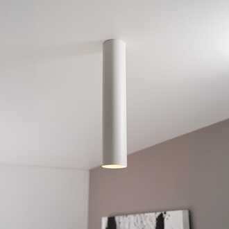 Canopus bianco l by LUSENZ - Cilindervormige opbouwspot in met mat witte coating