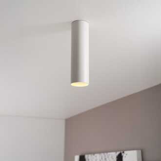 Canopus bianco m by LUSENZ - Cilindervormige opbouwspot in met mat witte coating