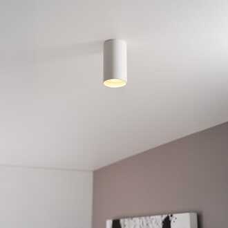 Canopus bianco s by LUSENZ - Cilindervormige opbouwspot in met mat witte coating