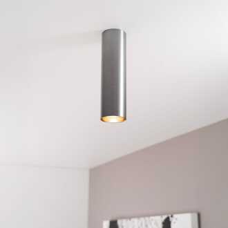 Canopus fero m by LUSENZ - Cilindervormige opbouwspot in geborsteld gunmetal grijs