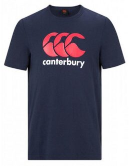 Canterbury Heren CCC Logo T-shirt (Marine / Rood / Wit) - maat S Navy