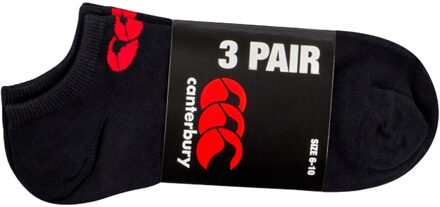 Canterbury Unisex Volwassen Sokken (Pakket van 3) (Zwart, Rood) Zwart/rood - EU 45 - 46.5