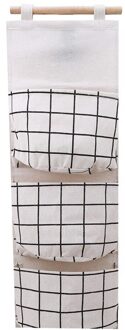 Canvas Afdrukken Katoen Linnen Opknoping Opbergtas 5 Zakken Wandmontage Garderobe Hang Zak Muur Pouch Cosmetische Speelgoed Organizer 769535