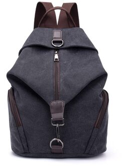 Canvas Dame Tas Retro Casual Mode Koreaanse Editie Handtas Vrouwen Casual College Stijl Rugzak zwart