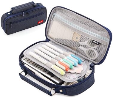 Canvas Dubbele Laag Grote Capaciteit Etui Kawai Kids Schoolbenodigdheden Make Up Bag Pen Box Storage Pouch Schoolbenodigdheden NB