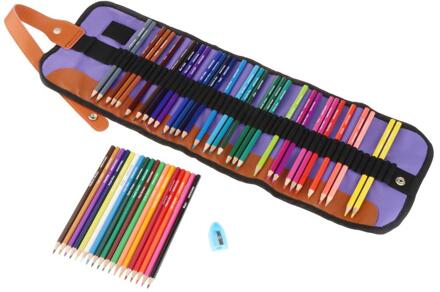 Canvas Kleurpotlood Roll Wrap 36/50/72x-Adult Kleuringspotlood Houder Schilderen 50kleur
