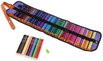 Canvas Kleurpotlood Roll Wrap 36/50/72x-Adult Kleuringspotlood Houder Schilderen 72kleur