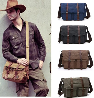 Canvas Leather Men Messenger Bags I AM LEGEND Will Smith Big Satchel Shoulder Bags Male Laptop Briefcase Travel Handbag