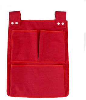 Canvas Multi-Gelaagde Wieg Opknoping Zak Huishoudelijke Stof Opbergtas Muur Puin Opbergtas rood