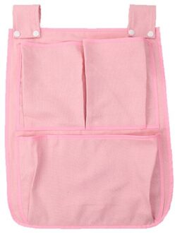 Canvas Multi-Gelaagde Wieg Opknoping Zak Huishoudelijke Stof Opbergtas Muur Puin Opbergtas roze