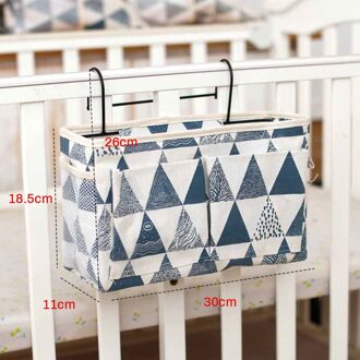Canvas Nachtkastje Opknoping Organizer Bag School Nachtkastje Tijdschrift Opslag Pouch Telefoon Houder Tas Thuis Organizer Met Haak Pocket D 30x11x18.5cm