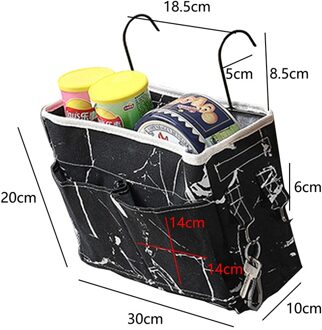 Canvas Nachtkastje Opknoping Organizer Bag School Nachtkastje Tijdschrift Opslag Pouch Telefoon Houder Tas Thuis Organizer Met Haak Pocket O 30x10x20cm