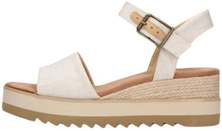 Canvas Sandal Diana Toms , Beige , Dames - 40 Eu,39 Eu,36 Eu,38 Eu,41 Eu,37 Eu,42 EU