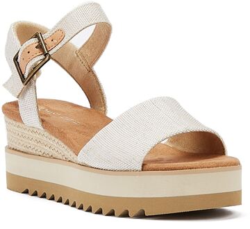 Canvas Sandal Diana Toms , Beige , Dames - 40 Eu,39 Eu,36 Eu,42 1/2 Eu,38 Eu,41 Eu,37 Eu,42 EU