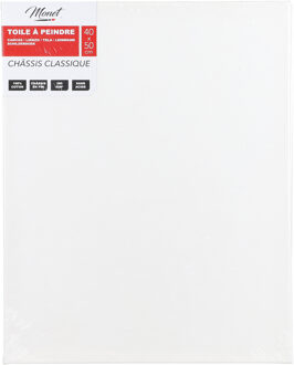 Canvas schilderij doek/paneel - schilderdoeken - wit - 40 x 50 cm