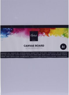 Canvas schilderskarton 30 x 21 cm - Schildersdoeken Wit