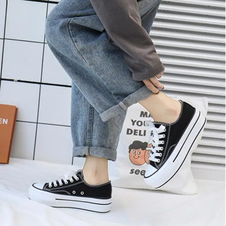 Canvas Shoes Female Platform Sneakers Women Trainers Fashion Simple Chunky Shoes Casual Women Sneakers 2020 New Shoe for Woman