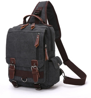 Canvas Sling bag for Men Trip Retro Tactical Military Messenger Chest Bag Canvas Crossbody Bag Male Travel Bagpack Pack Bag