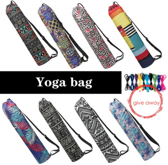 Canvas Yoga Mat Portable Yoga Bag Pilates Rucksack Backpack Yoga Mat with Shoulder Straps Female Female Supplies Bag