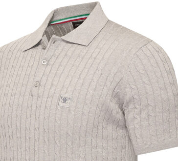 Caorle cable knit polo Grijs - M