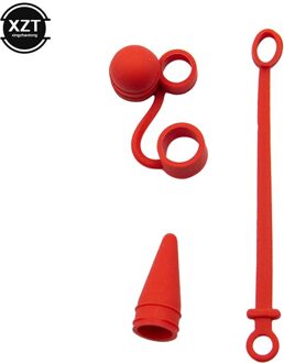 Cap Houder/Nib Cover/Kabel Adapter Tether Voor Apple Potlood voor iPad Pro Potlood 180208 Rood