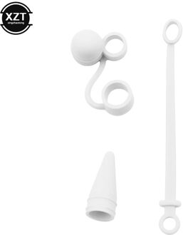 Cap Houder/Nib Cover/Kabel Adapter Tether Voor Apple Potlood voor iPad Pro Potlood 180208 wit