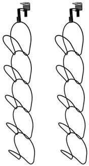 Cap Rack 2 Pack-Houdt Tot 10 Caps Baseball Cap Holder Ball Caps Display Rekken Wall Mount Deur kast Opknoping Hoed Organizer H