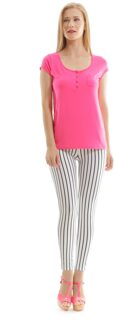 Cap Sleeve Tee - maat S Fuchsia