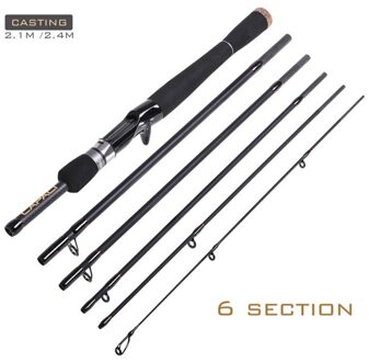 Capaci Carbon Kleine Zee Pole Fiber Telescoop Hengel Reizen Spinning Fishing Pole C24