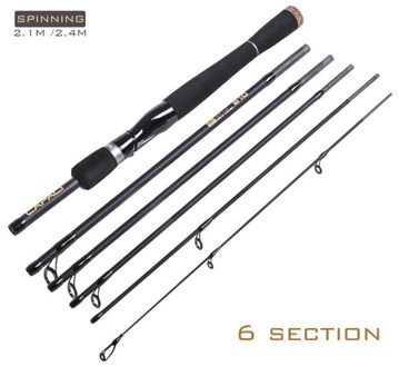 Capaci Carbon Kleine Zee Pole Fiber Telescoop Hengel Reizen Spinning Fishing Pole S21