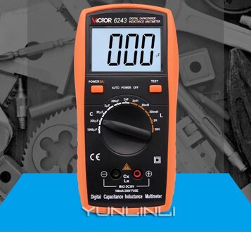 Capaciteit Meter Handheld Hoge precisie Digitale Met Achtergrondverlichting Digitale Display Inductie Meter Test Instrument VC6013