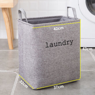 Capaciteit Wasmand Opvouwbare Wasmand Art Waterdicht Kinderen Speelgoed Mand Tuniek Vuile Kleren Mand Organizer L-grijs