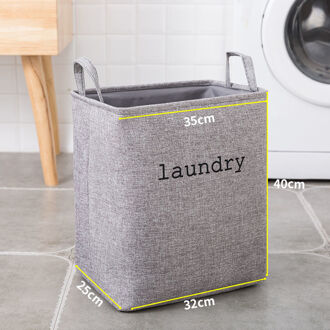 Capaciteit Wasmand Opvouwbare Wasmand Art Waterdicht Kinderen Speelgoed Mand Tuniek Vuile Kleren Mand Organizer M-grijs